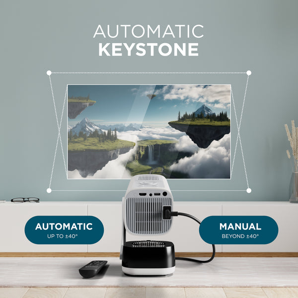 4K Supported Projector, 18000 Lumen FHD 1080P WiFi6 Bluetooth