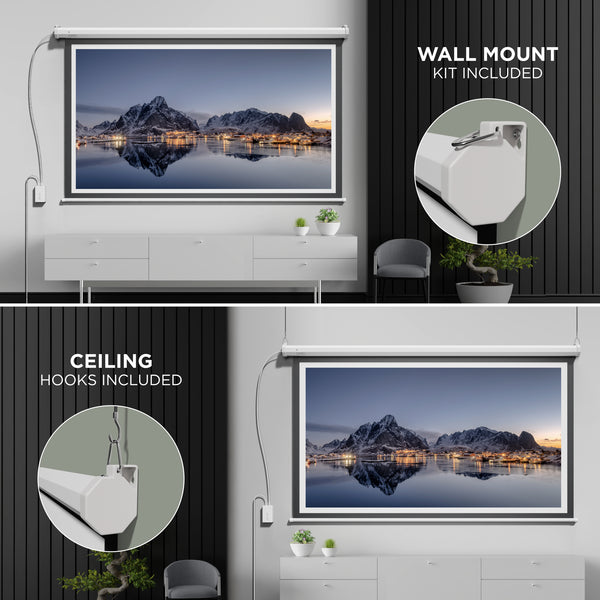 72/84'' Electric & Manual Projector Screens