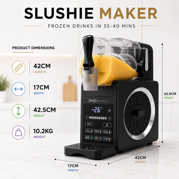 Slushie Machine 1.9L – Frozen Drink, Slushie, Milkshake, Cocktail & Ice Cream Maker | No Ice Needed, Digital Temperature Display