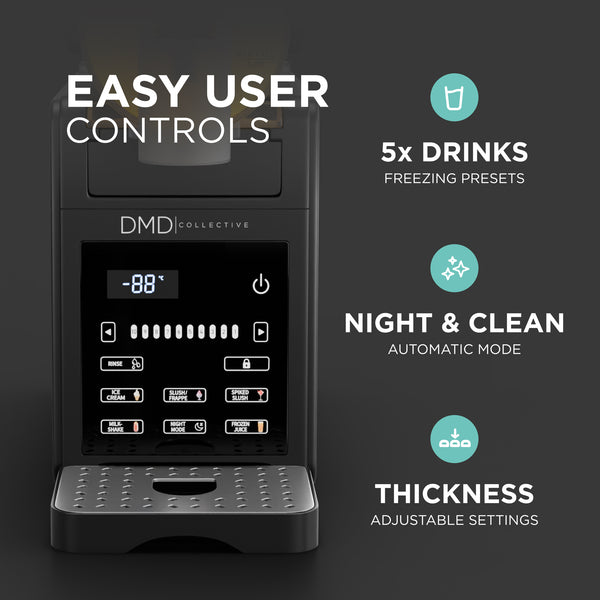 Slushie Machine 1.9L – Frozen Drink, Slushie, Milkshake, Cocktail & Ice Cream Maker | No Ice Needed, Digital Temperature Display