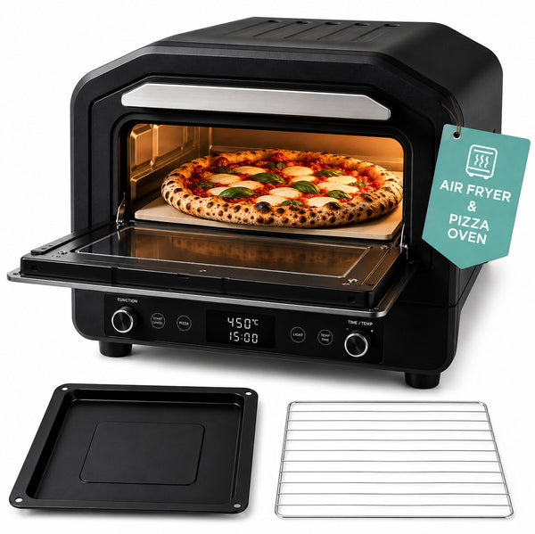 Electric Pizza Oven & Air Fryer Combo 17L – 400°C Indoor Countertop Oven, Fits 12" Pizza