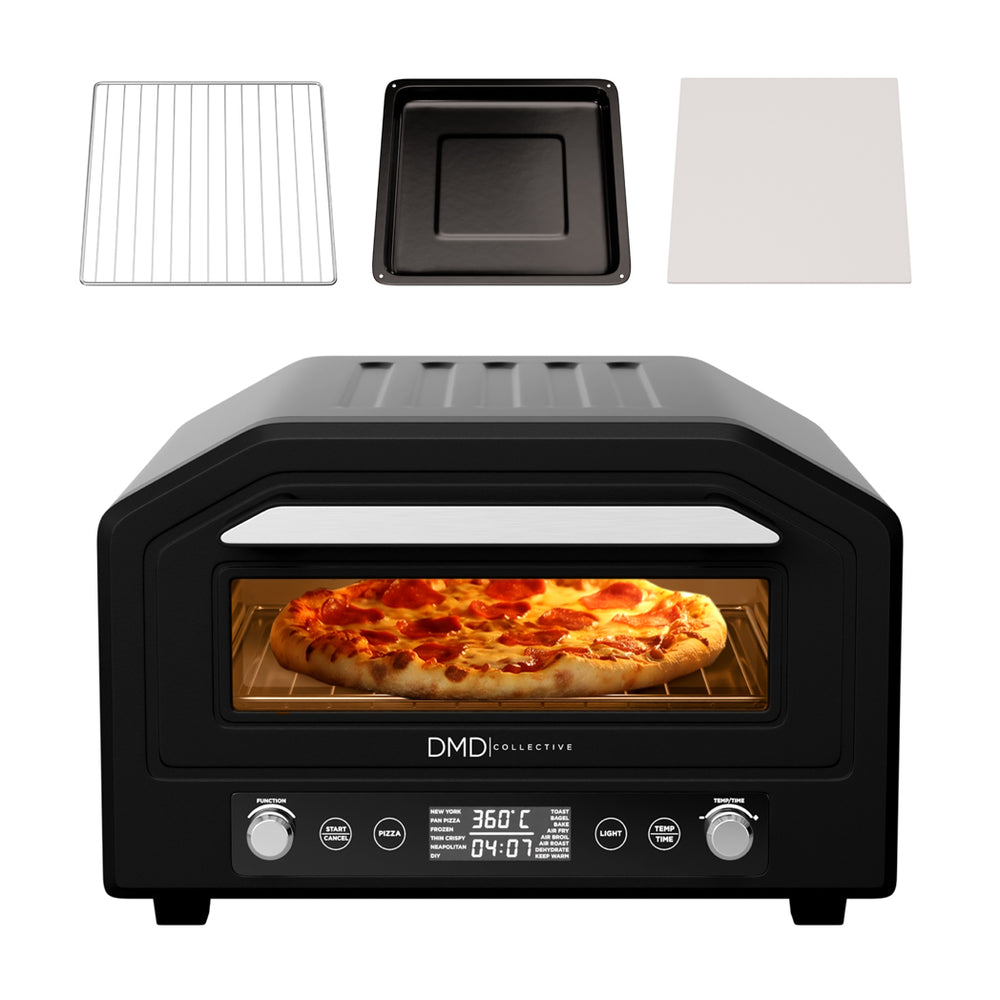 Electric Pizza Oven & Air Fryer Combo 17L – 400°C Indoor Countertop Oven, Fits 12" Pizza