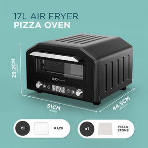 Electric Pizza Oven & Air Fryer Combo 17L – 400°C Indoor Countertop Oven, Fits 12" Pizza