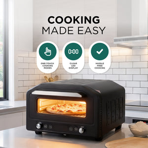 Electric Pizza Oven & Air Fryer Combo 17L – 400°C Indoor Countertop Oven, Fits 12" Pizza
