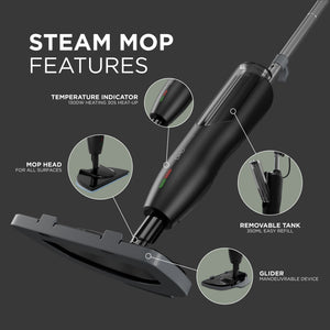 Steam Mop Floor Cleaner with Adjustable Steam Control for Tile, Laminate and Sealed Wood 1300W