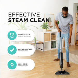 Steam Mop Floor Cleaner with Adjustable Steam Control for Tile, Laminate and Sealed Wood 1300W