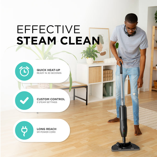Steam Mop Floor Cleaner with Adjustable Steam Control for Tile, Laminate and Sealed Wood 1300W