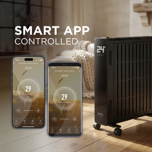 Smart WiFi Electric Radiator Heater with Remote & Timer 2500W
