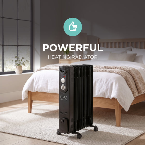 9-Fin Oil-Filled Radiator with Remote & Timer 2000W