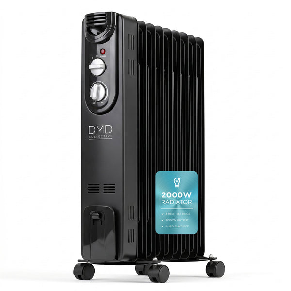 9-Fin Oil-Filled Radiator with Remote & Timer 2000W