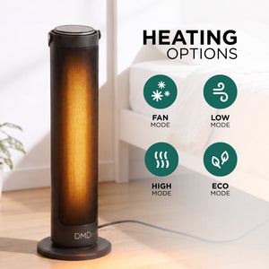 20" Ceramic Tower Heater with Remote & Timer 2000W