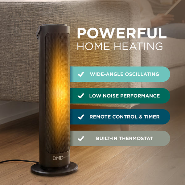 20" Ceramic Tower Heater with Remote & Timer 2000W