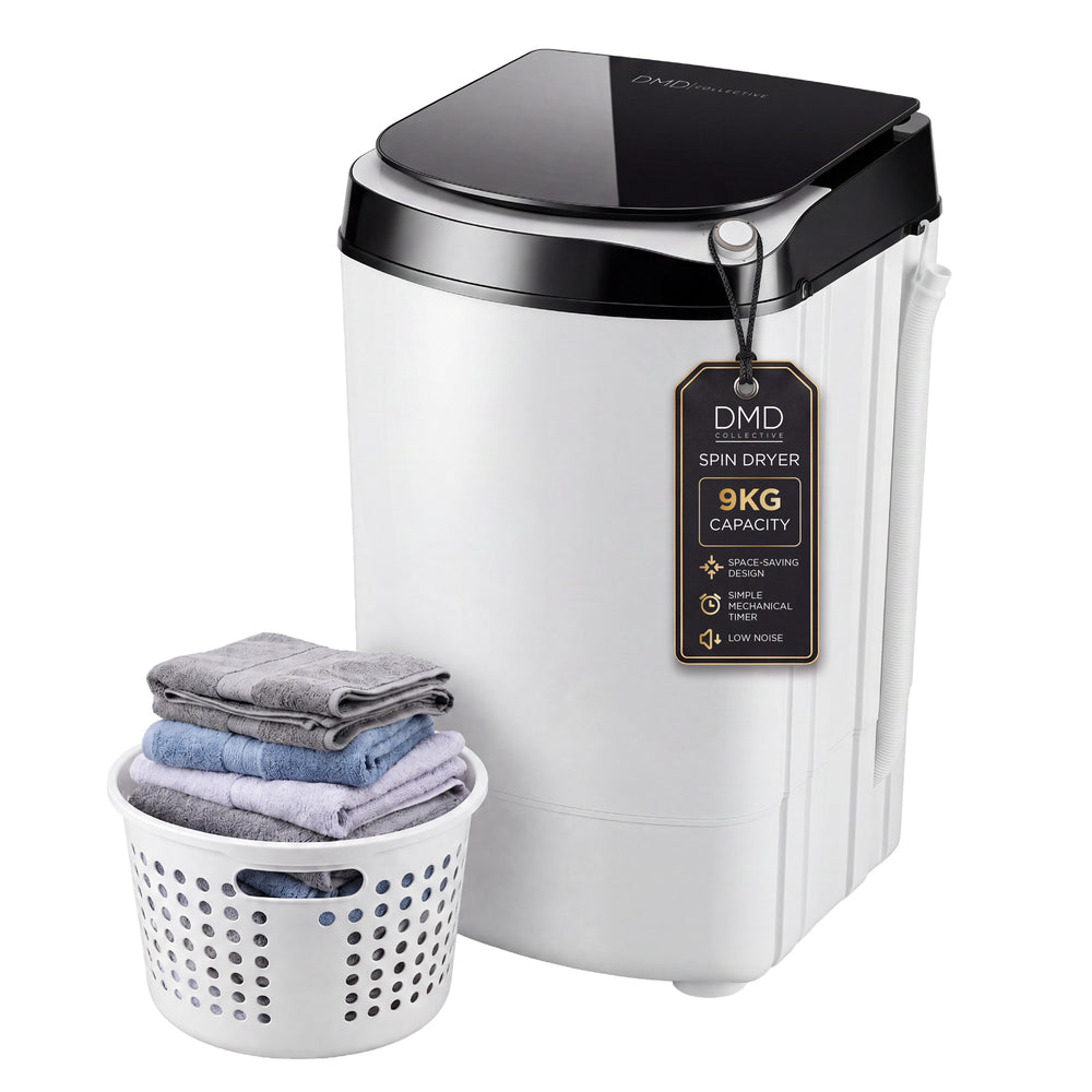 9kg Spin Dryer with Stainless Steel Drum & 5-Minute Timer