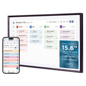 10.1" & 15.6" Smart Digital Family Calendar & Photo Frame – Touchscreen Planner with Wi-Fi & FotoCube App