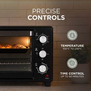 30L Mini Oven with Adjustable Temperature & 60-Minute Timer 1600W