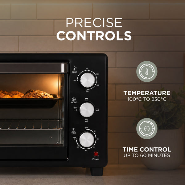 30L Mini Oven with Adjustable Temperature & 60-Minute Timer 1600W