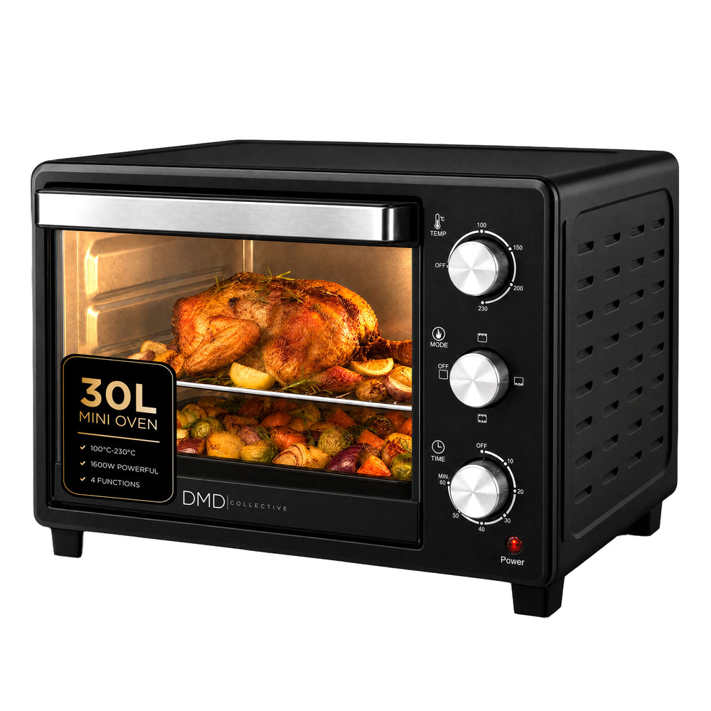 30L Mini Oven with Adjustable Temperature & 60-Minute Timer 1600W
