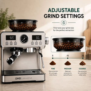 20 Bar Bean-to-Cup Espresso Machine with Grinder & Milk Frother