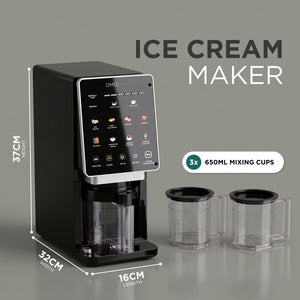 650ml Ice Cream Maker & Slushie Machine with 3 Cups