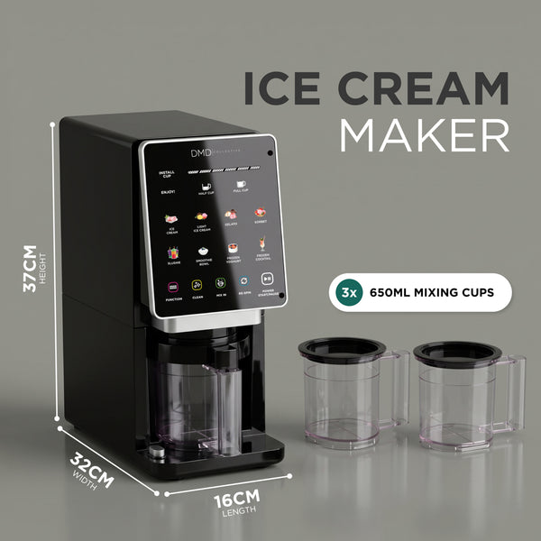 650ml Ice Cream Maker & Slushie Machine with 3 Cups