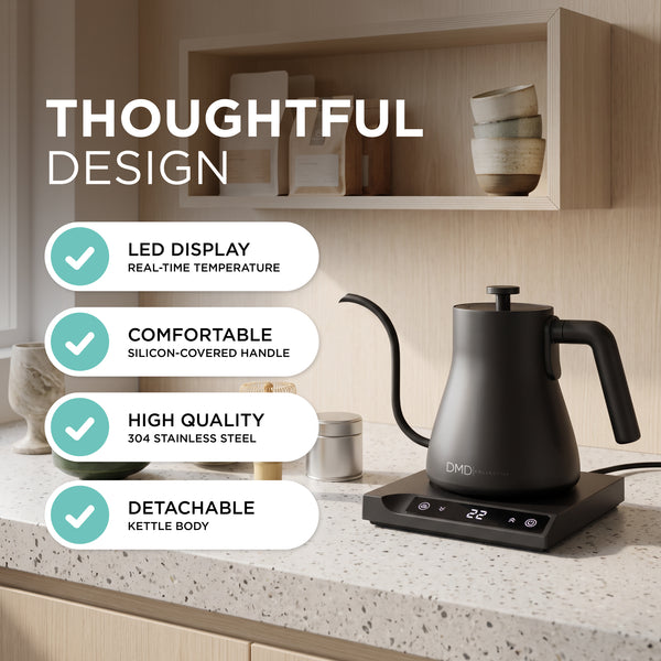 600ml Gooseneck Pour Over Kettle with Digital Temperature Control