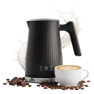 4 in 1 Electric Milk Frother & Warmer, Hot & Cold Foam, 300ml - Black