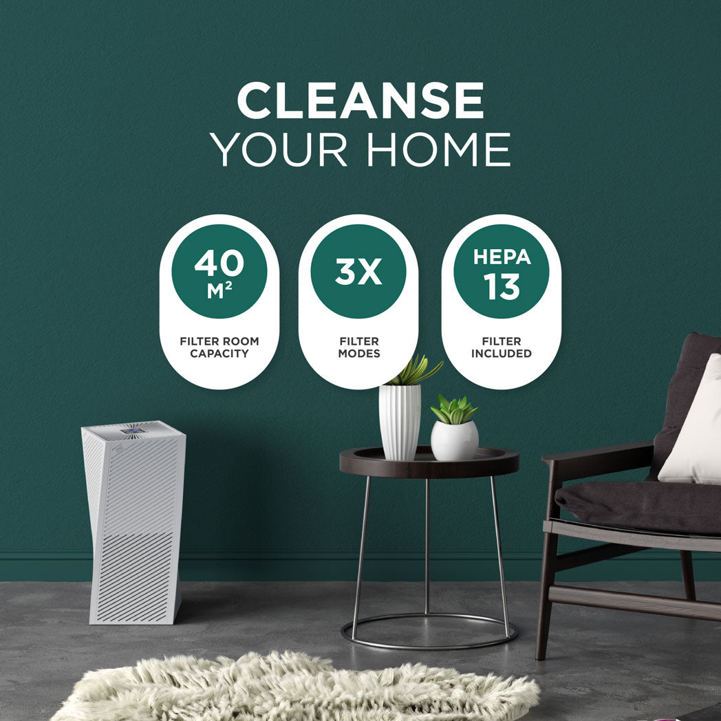 Smart Air Purifier with HEPA 13 Filter & LED Sensor