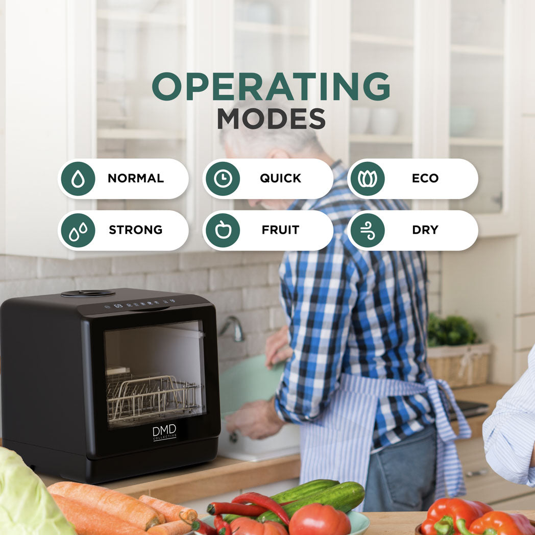 Mini Countertop Dishwasher – 5L Built-in Water Tank & 5 Modes