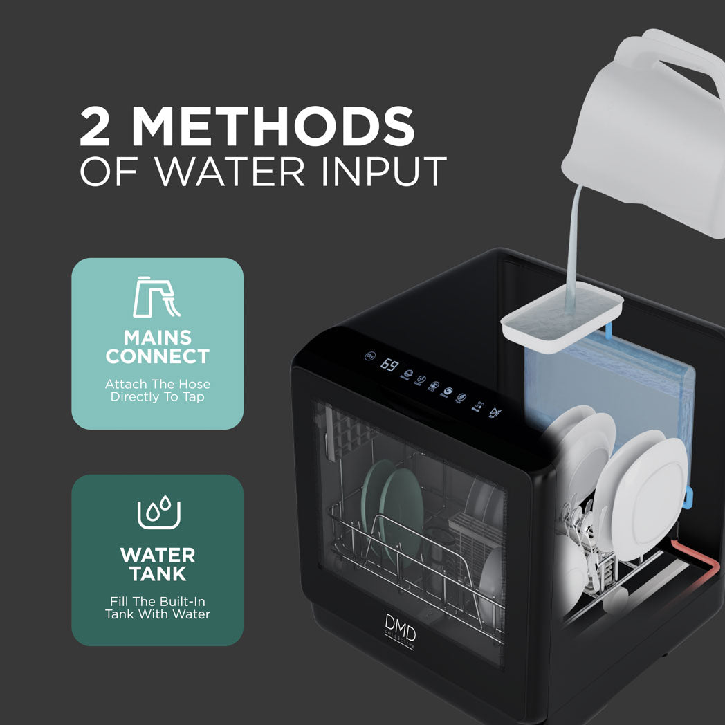 Mini Countertop Dishwasher – 5L Built-in Water Tank & 5 Modes