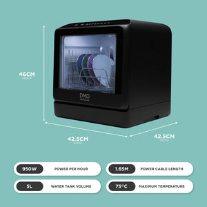 Countertop Dishwasher with Water Tank – Compact Mini Washer