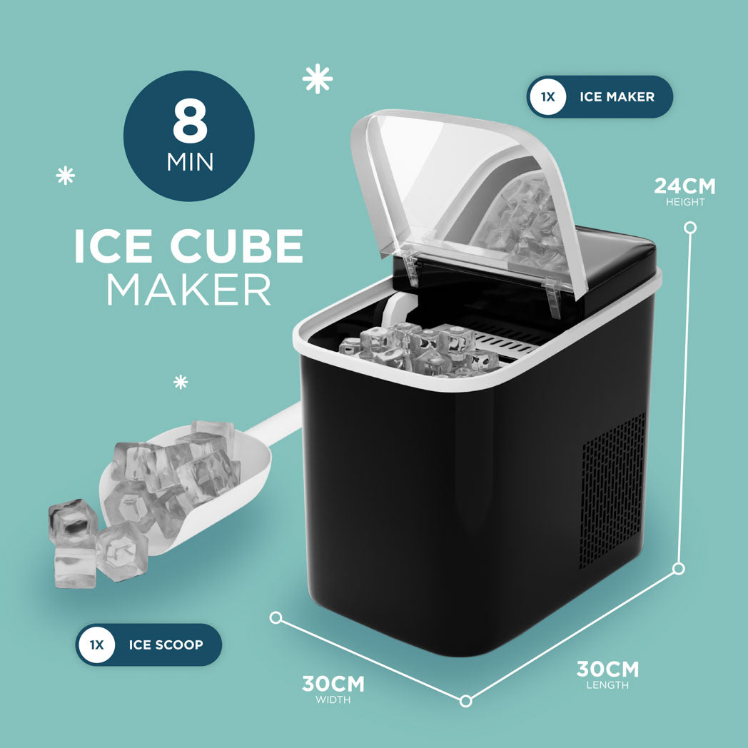 Compact Ice Maker – 6 Min Ice, 2 Sizes & Auto Shut-Off