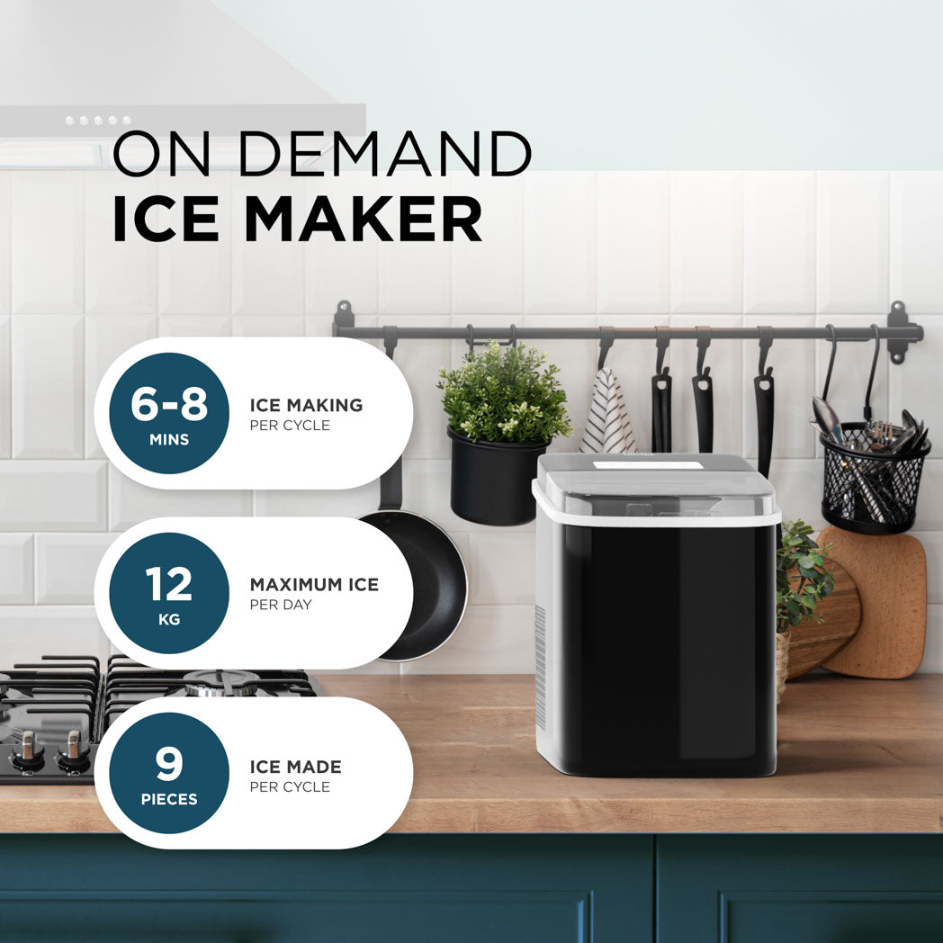 Compact Ice Maker – 6 Min Ice, 2 Sizes & Auto Shut-Off