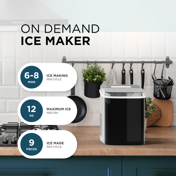 Ice Maker - 6 Min Ice, 2 Sizes and Auto Shut-Off