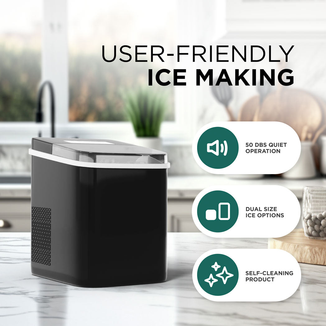 Compact Ice Maker – 6 Min Ice, 2 Sizes & Auto Shut-Off