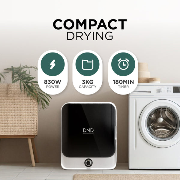 Mini Tumble Dryer - Vented, Anti-Wrinkle and Cool Air