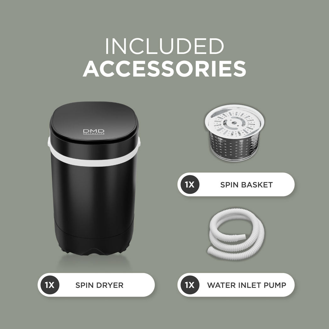 Portable Washer & Spin Dryer – 3kg Wash, 2kg Spin
