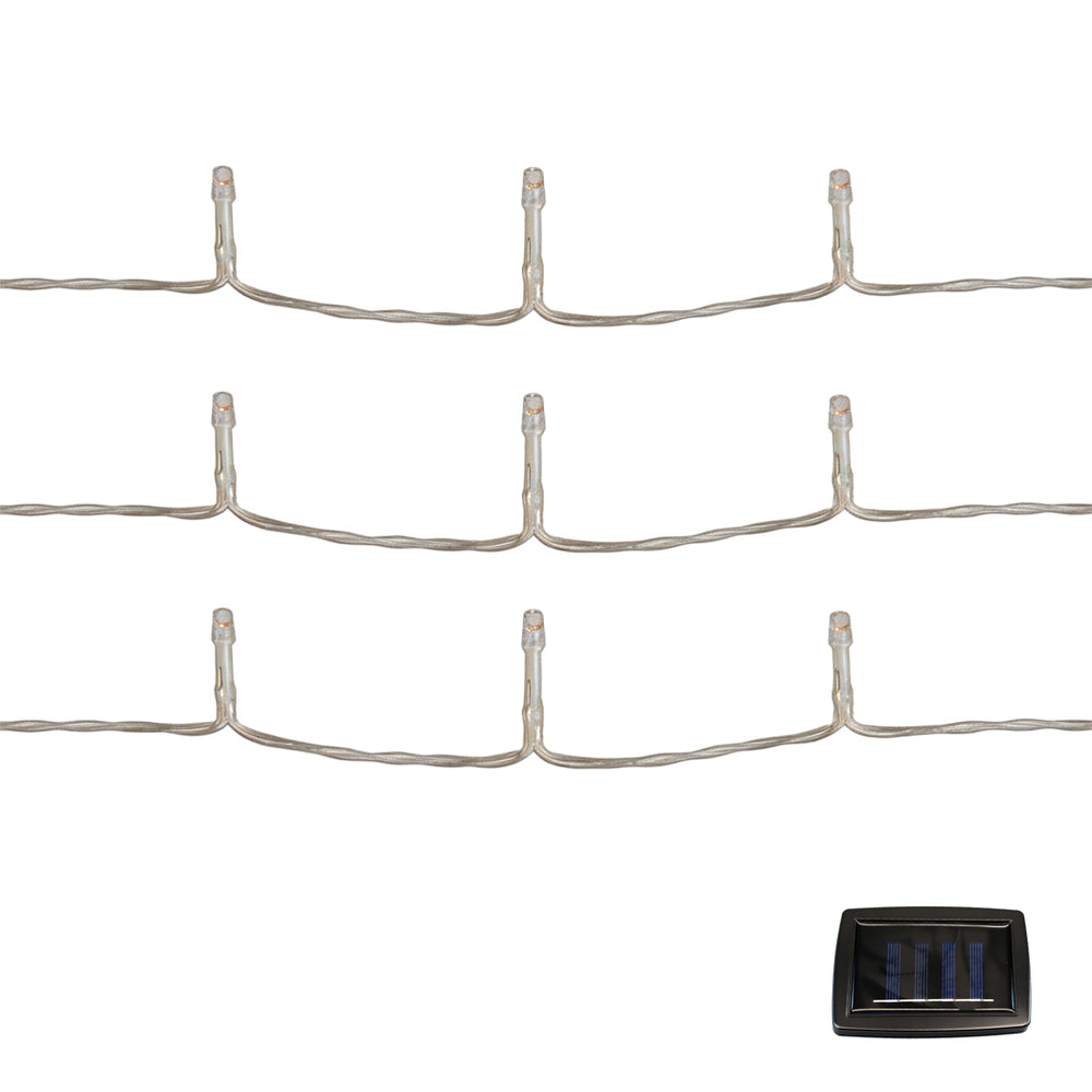 Solar Curtain Lights – 192 LED Warm White Hanging Lights