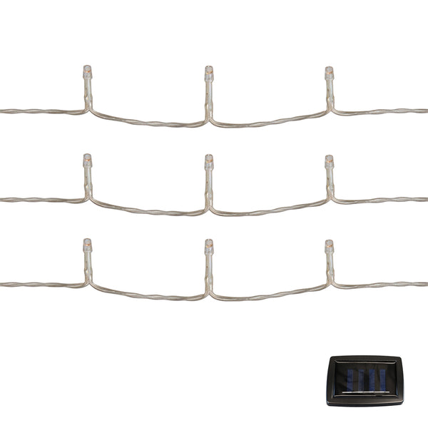 Solar Curtain Lights – 192 LED Warm White Hanging Lights