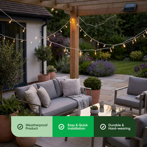Solar Curtain Lights – 192 LED Warm White Hanging Lights