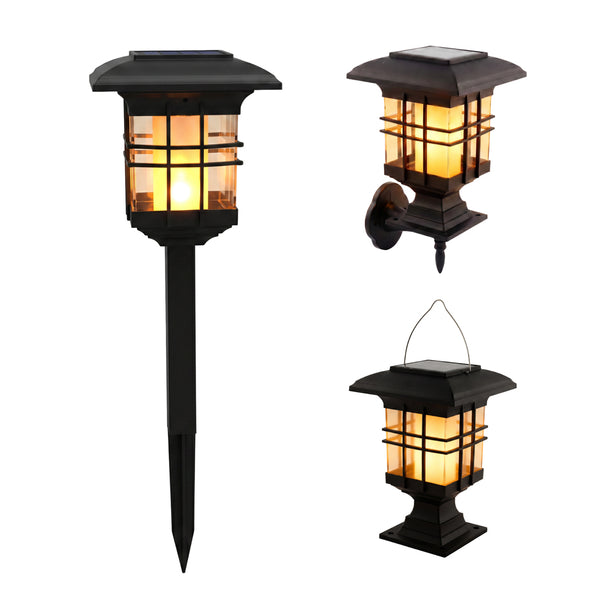 Solar Lantern – Triple Mount Flicker Flame LED Light