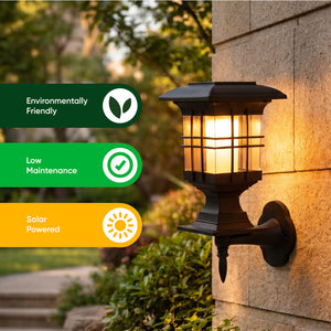 Solar Lantern – Triple Mount Flicker Flame LED Light