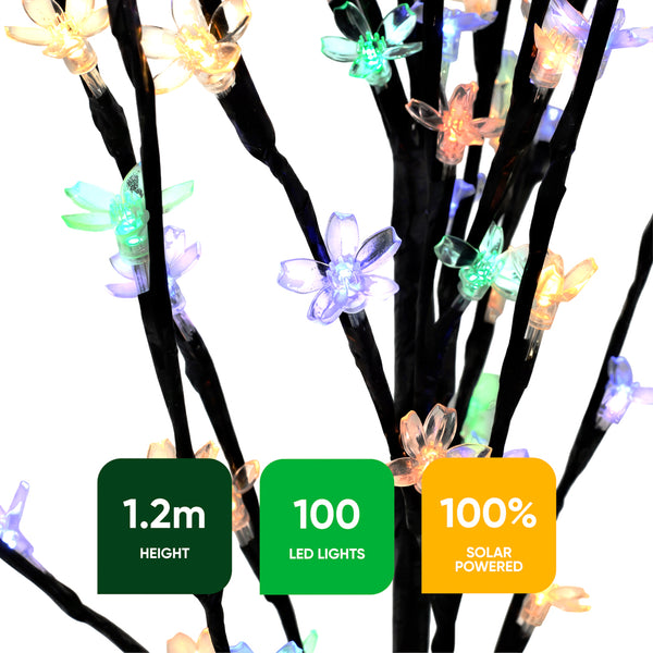Solar Cherry Blossom Tree Stake Light