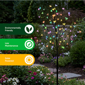 Solar Cherry Blossom Tree Stake Light