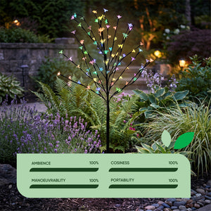Solar Cherry Blossom Tree Stake Light