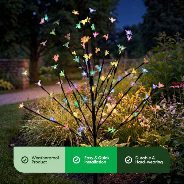 Solar Cherry Blossom Tree Stake Light