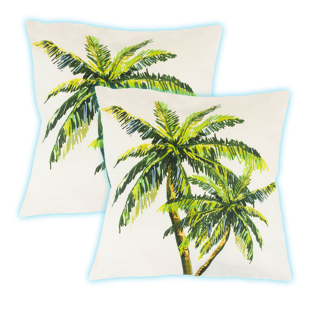 Pack of 2 Light-Up Palm Cushion Covers