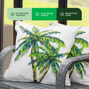 Pack of 2 Light-Up Palm Cushion Covers