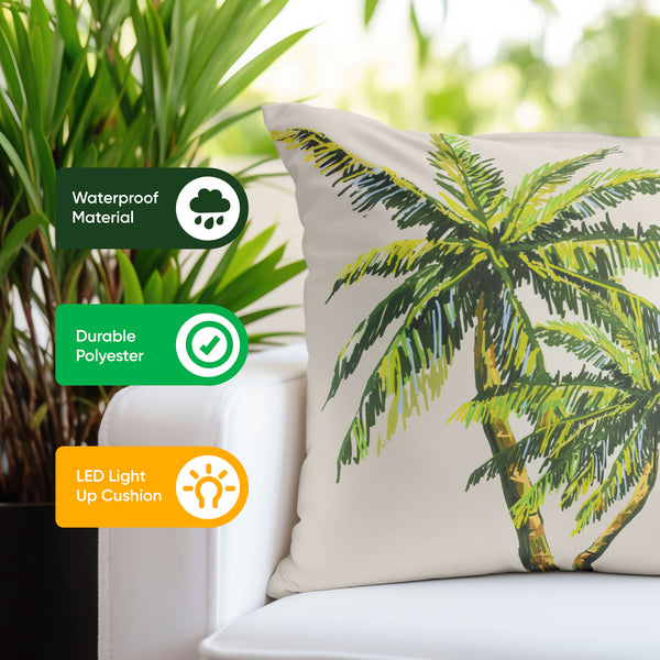 Pack of 2 Light-Up Palm Cushion Covers