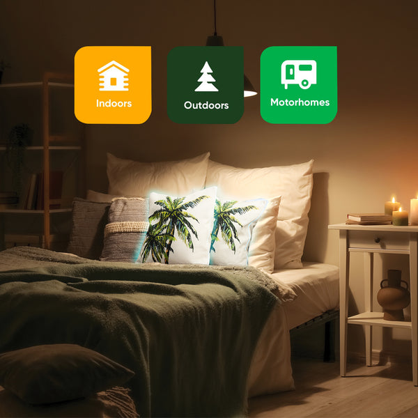 Pack of 2 Light-Up Palm Cushion Covers