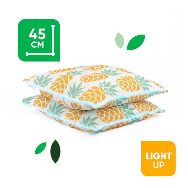Pack of 2 Light-Up Pineapple Cushion Covers